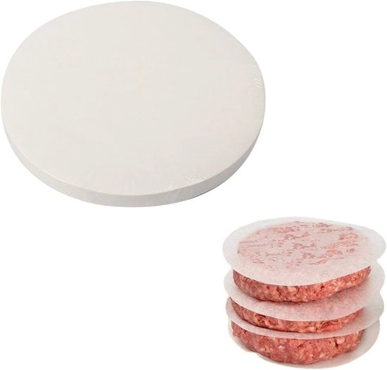 100 pezzi di carta per hamburger rotonde - rivestimento antiaderente - carta da forno impermeabile per burger - 11 cm