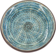 Raspabord ceramico - ideale per zenzero e formaggio - 1 pezzo - blu con fiori - manufatto a mano