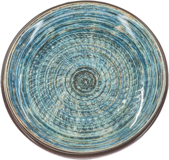 Raspabord ceramico - ideale per zenzero e formaggio - 1 pezzo - blu con fiori - manufatto a mano