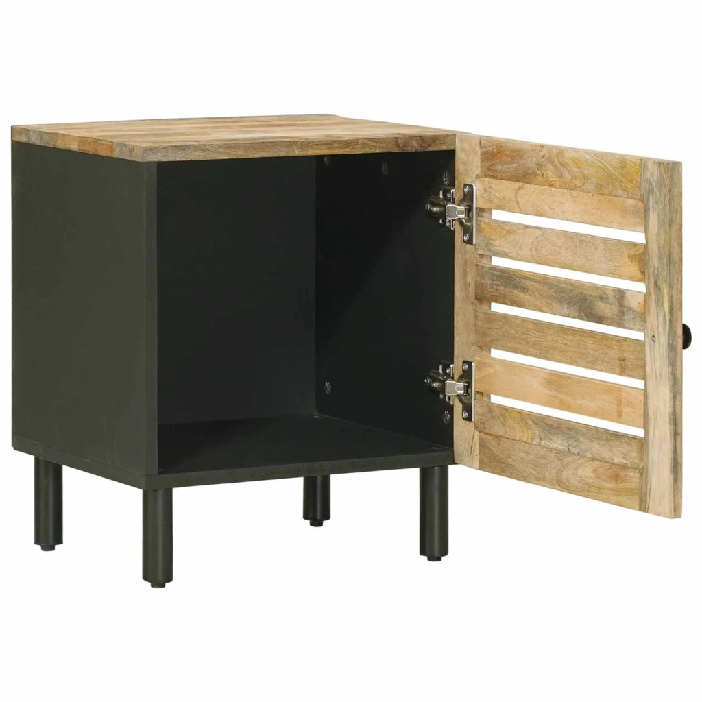 Comodino 2 pz Naturale 40 x 33 x 46 cm Legno di mango massello 4018841