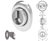 DEFENDER REGOLABILE A MOLLA MAGNETICO DF371P CROMATO SATINATO- - mm.72x90 - regolazione da mm.12 a mm.22 - 1 pezzi MOTTURA
