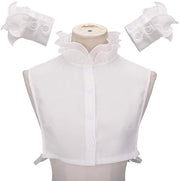 Set di applicazione per cucito con collo rimovibile - manica doppia - tessuto in poliestere - set di cucito per abbigliamento - adatto per uso creativo - set di collo