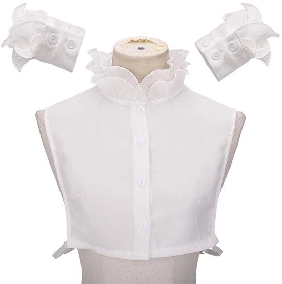 Set di applicazione per cucito con collo rimovibile - manica doppia - tessuto in poliestere - set di cucito per abbigliamento - adatto per uso creativo - set di collo