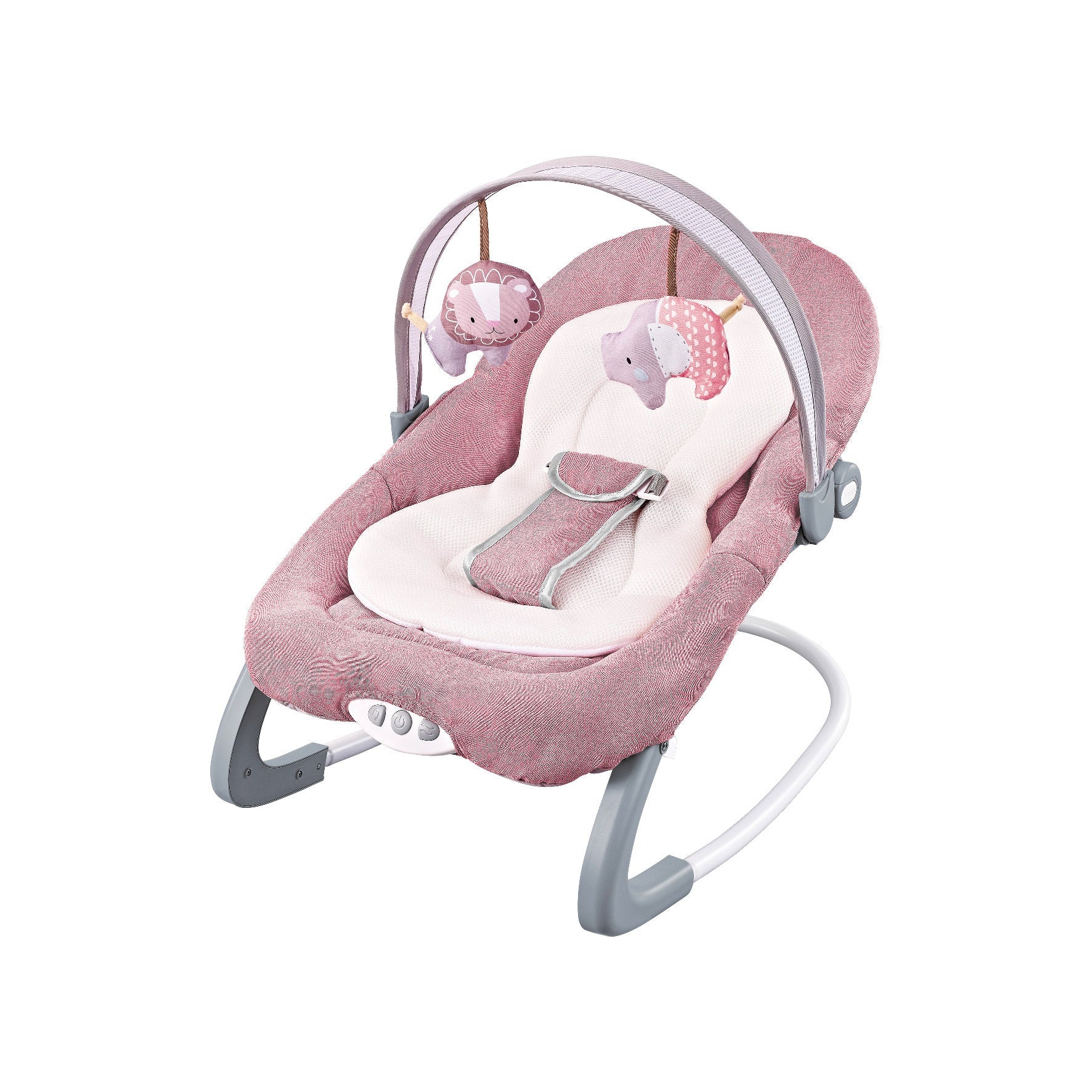 Sdraietta Dondolo con Musica per Bambini 60x68x42 cm  in Acciaio e Poliestere Baby Soft