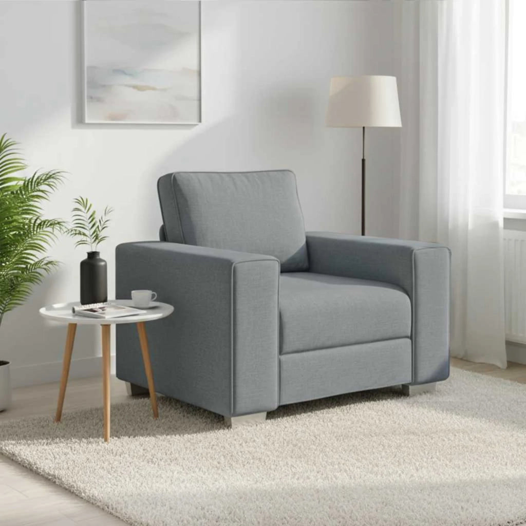Poltrona | Sedia Relax Sofa Grigio chiaro 100 cm Tessuto