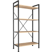 Libreria grande in stile industriale/vintage con 4 ripiani 121,5 cm beige 08_0000279