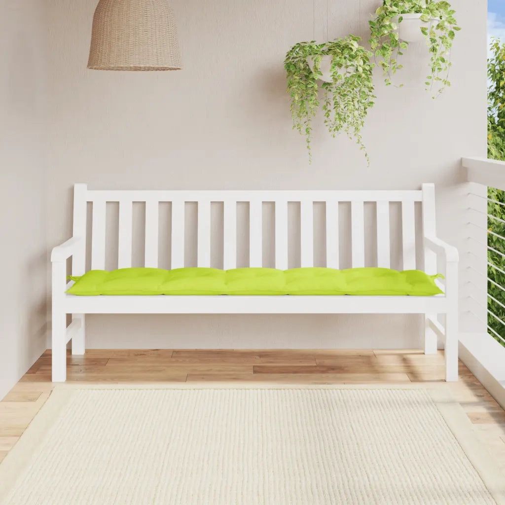 Cuscino per Panca-Cuscini per panchina Verde Brillante 180x50x7 cm in Tessuto Oxford 372010