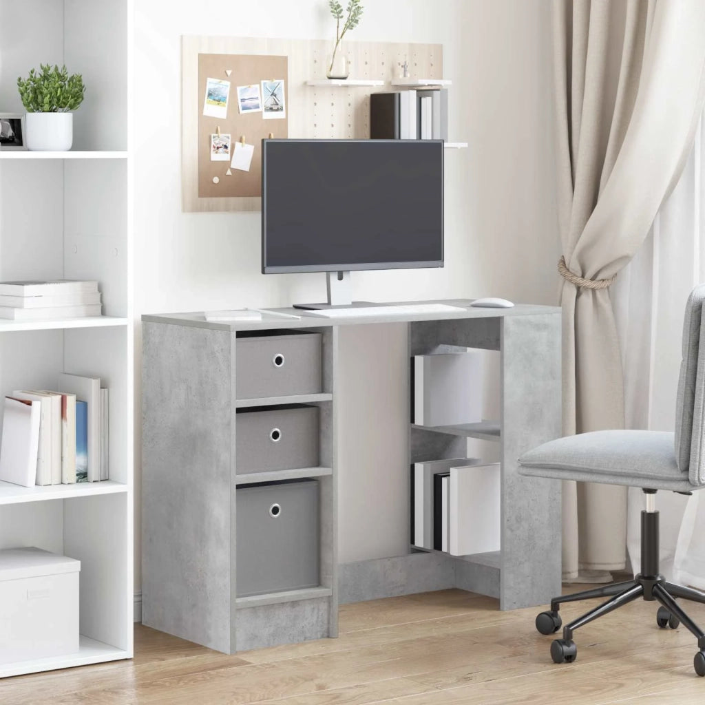 Scrivania Grigio cemento 100 x 40 x 75 cm Legno multistrato