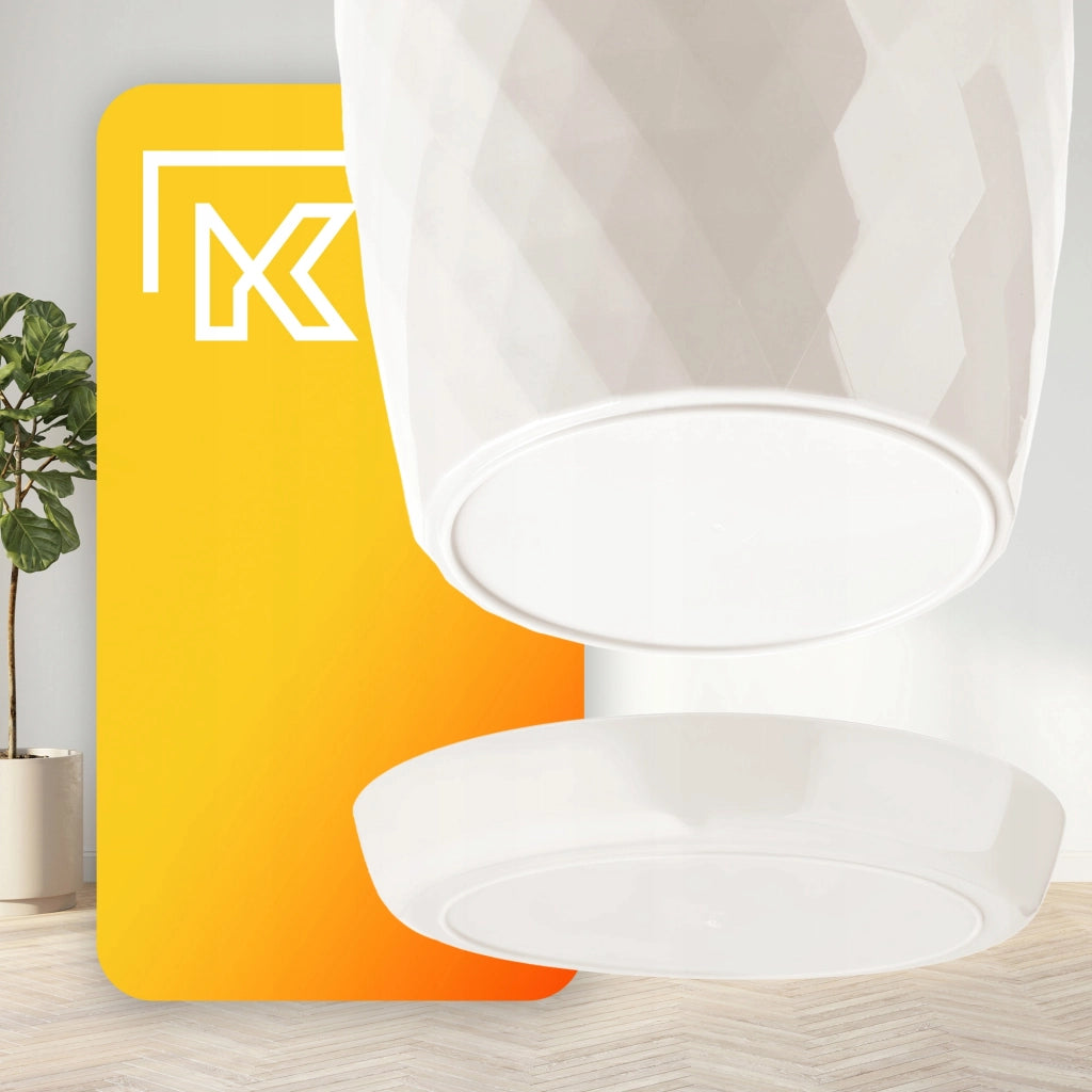 Vaso da fiori KADAX, coprivaso, 25 cm, supporto per fiori, plastica color crema, 3 pezzi.
