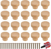 Set di maniglie in legno - 35mm - ideale per armadi e cassetti - 6 pezzi