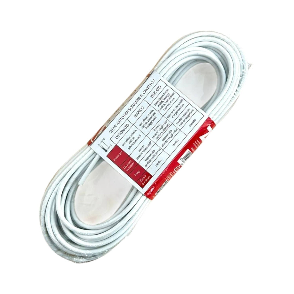 FILO STENDIBIANCHERIA BIANCO 5MM 20MT