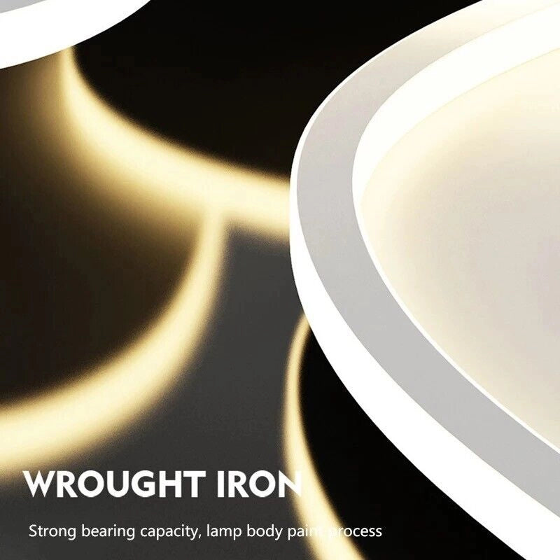 Plafoniera lampada soffitto moderna a led 100w bluetooth cambia 3 tonalita luce dimmerable con telecomando