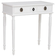 Tavolino da ingresso in legno bianco 71x36,5x74h cm