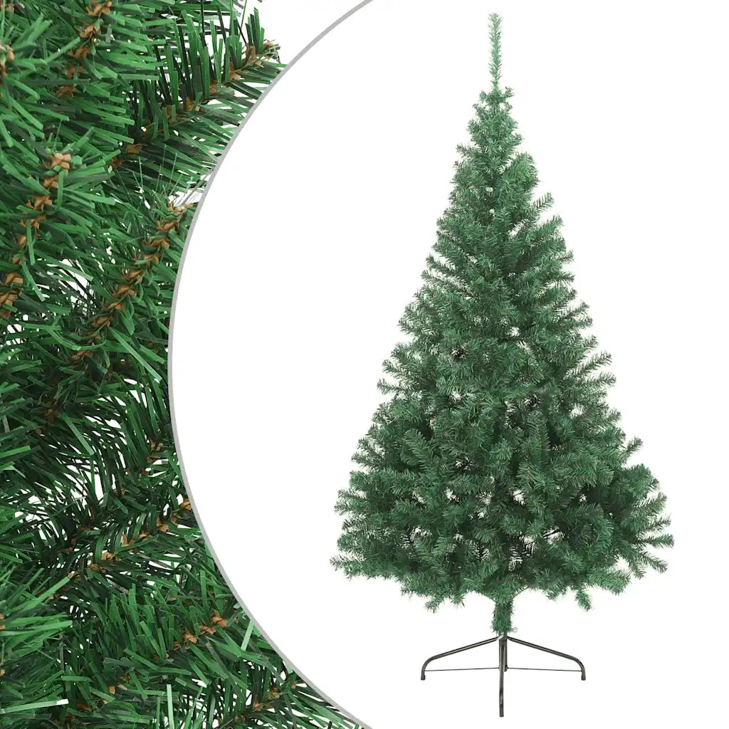 Albero di Natale | Decorazioni natalizie Artificiale Met¨¤ con Supporto Verde 240 cm PVC