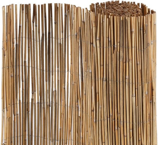 Riet schutting extra largo 150x600 cm, separazione naturale per giardino