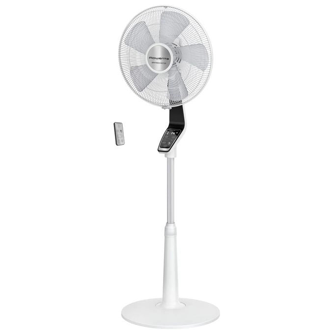 Rowenta Ventilatore a Piantana Turbo Silence Extreme VU5690F0 Nero-Bianco per una Freschezza Ottimale e Silenziosa in Casa