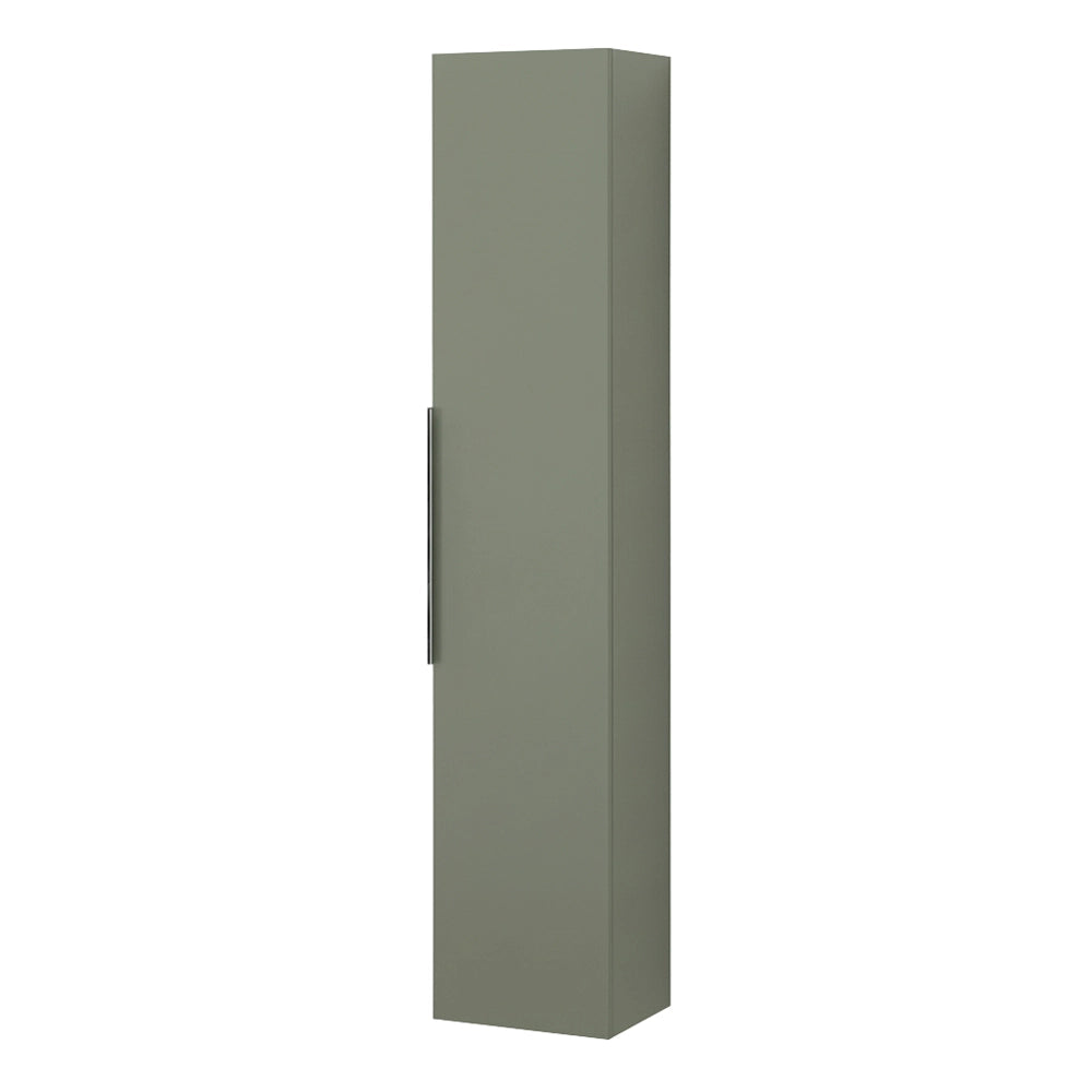 Colonna bagno sospesa 150 cm verde opaco con anta soft close Elva