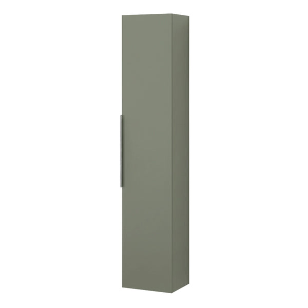Colonna bagno sospesa 150 cm verde opaco con anta soft close Elva