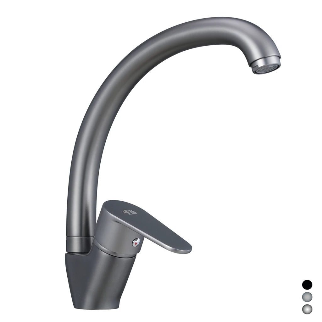 DH Miscelatore monocomando lavello canna alta Nichel Nero