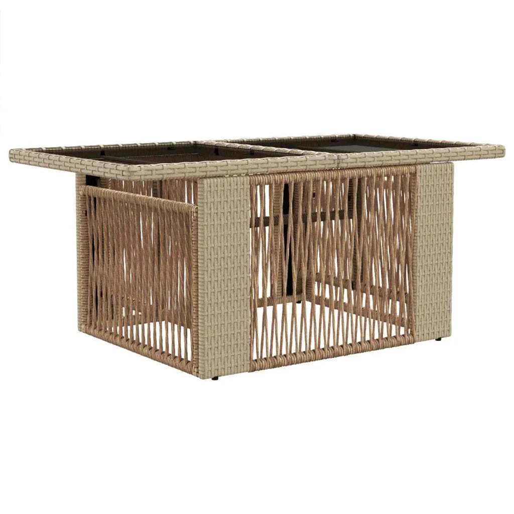 Set Divano da Giardino 7 pz Beige e Bianco Crema polyrattan 3437211