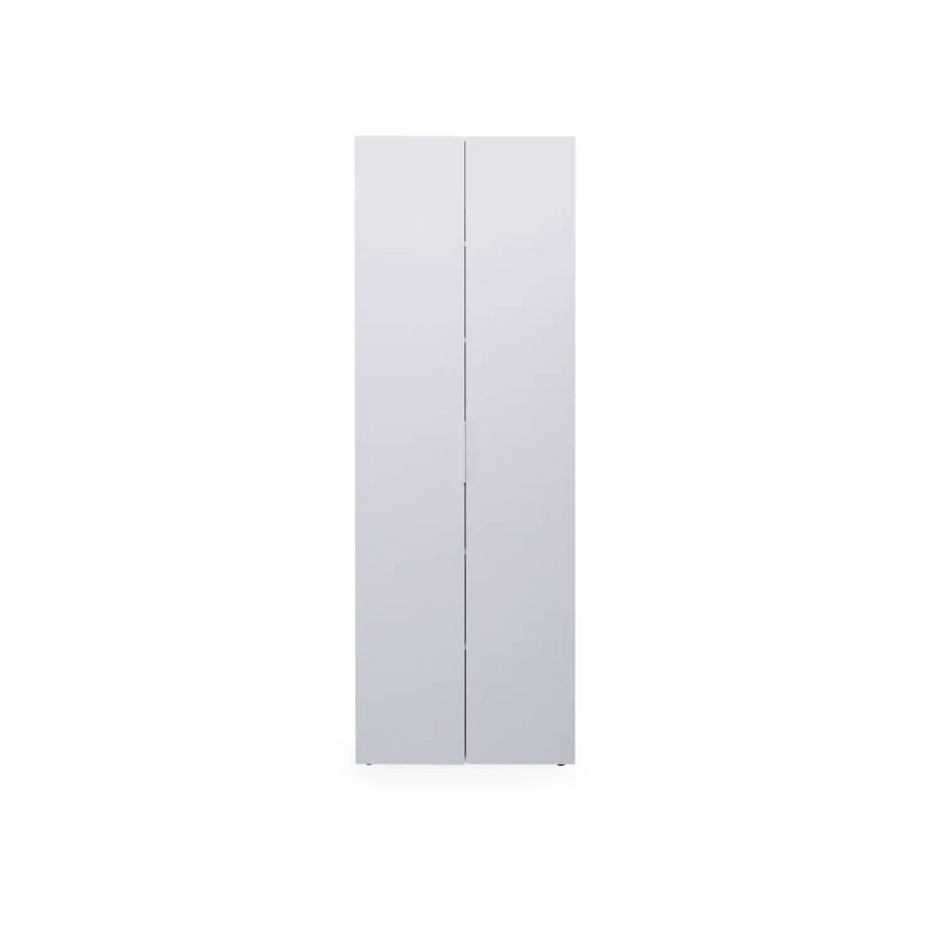 Armadio 2 ante con 6 ripiani bianco lucido cm 69x37x198 h