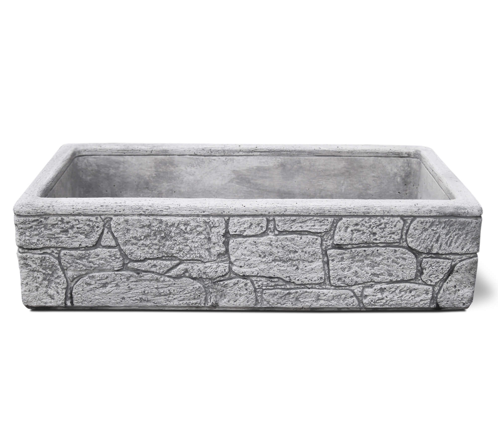 Lavello da Giardino Senza Rubinetto in Cemento Granulato di Marmo Lipari 80 Grigio