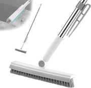 Set di spazzole per pavimento con lunghe setole - spazzola a spazzola e spazzola a linee per tegli - grigio - 3 pezzi - per docce e cucine schrubber con setole