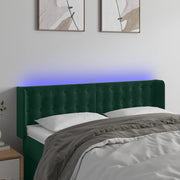 Testiera a LED Verde Scuro 147x16x78/88 cm in Velluto 3123721