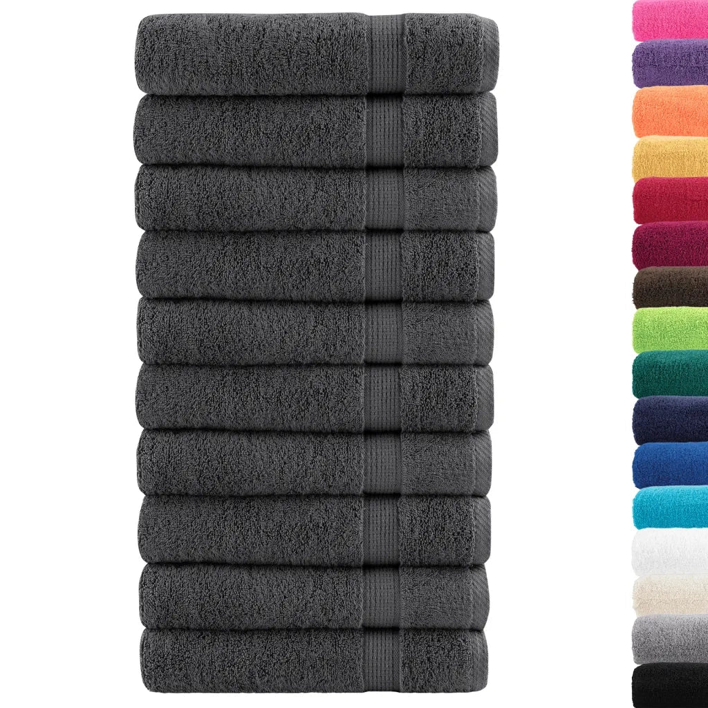 Asciugamani da doccia premium SOLUND 10 pezzi Antracite 70x140 cm 600 g/m² 137162
