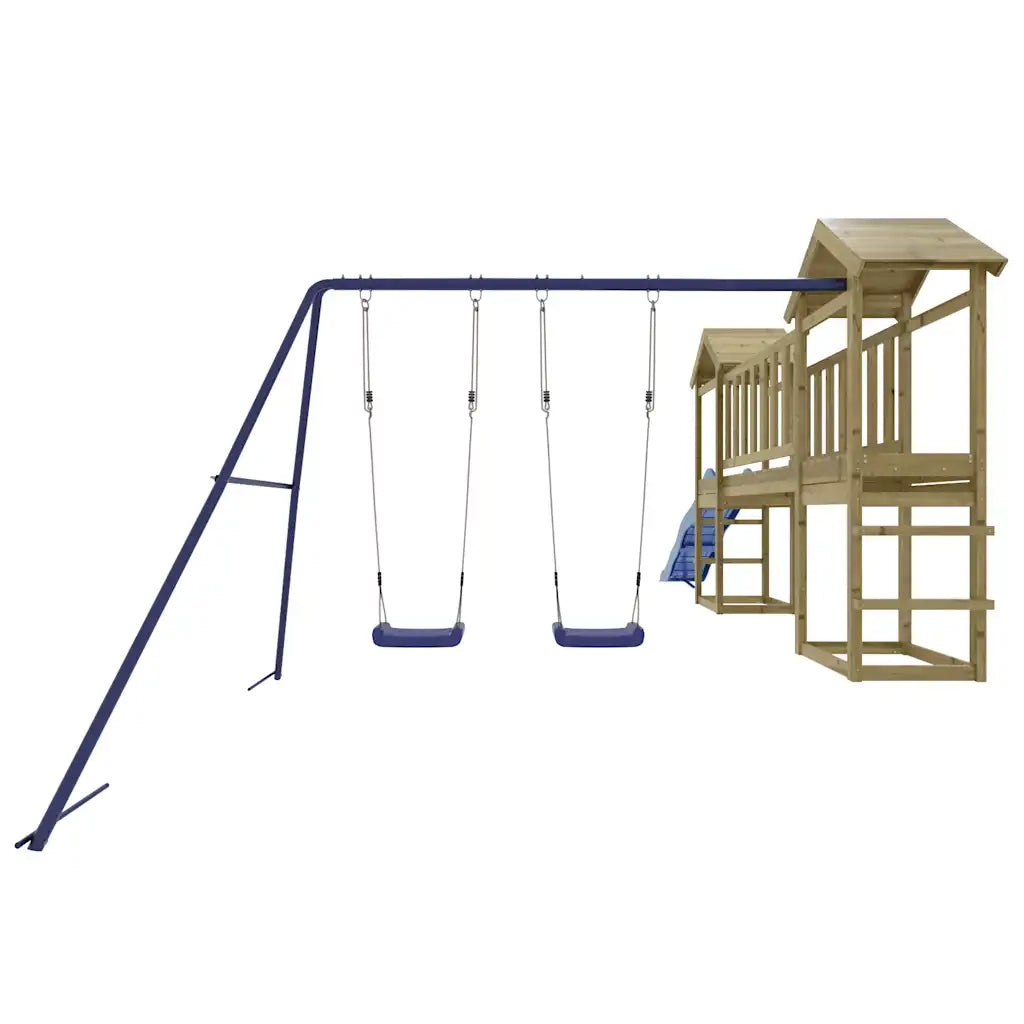 Set da Gioco da Esterno in Legno di Pino Impregnato