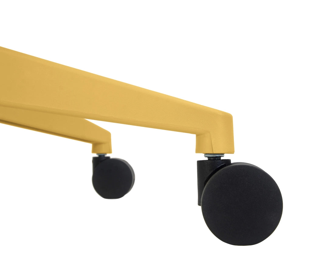 Sedia studio Hispanohogar altezza regolabile in tessuto giallo