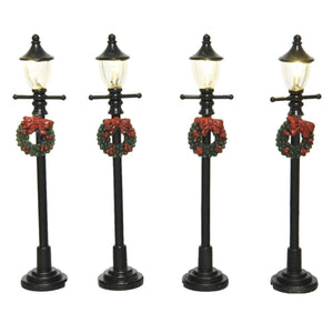 4 LAMPADE STRADA NERO H.10CM