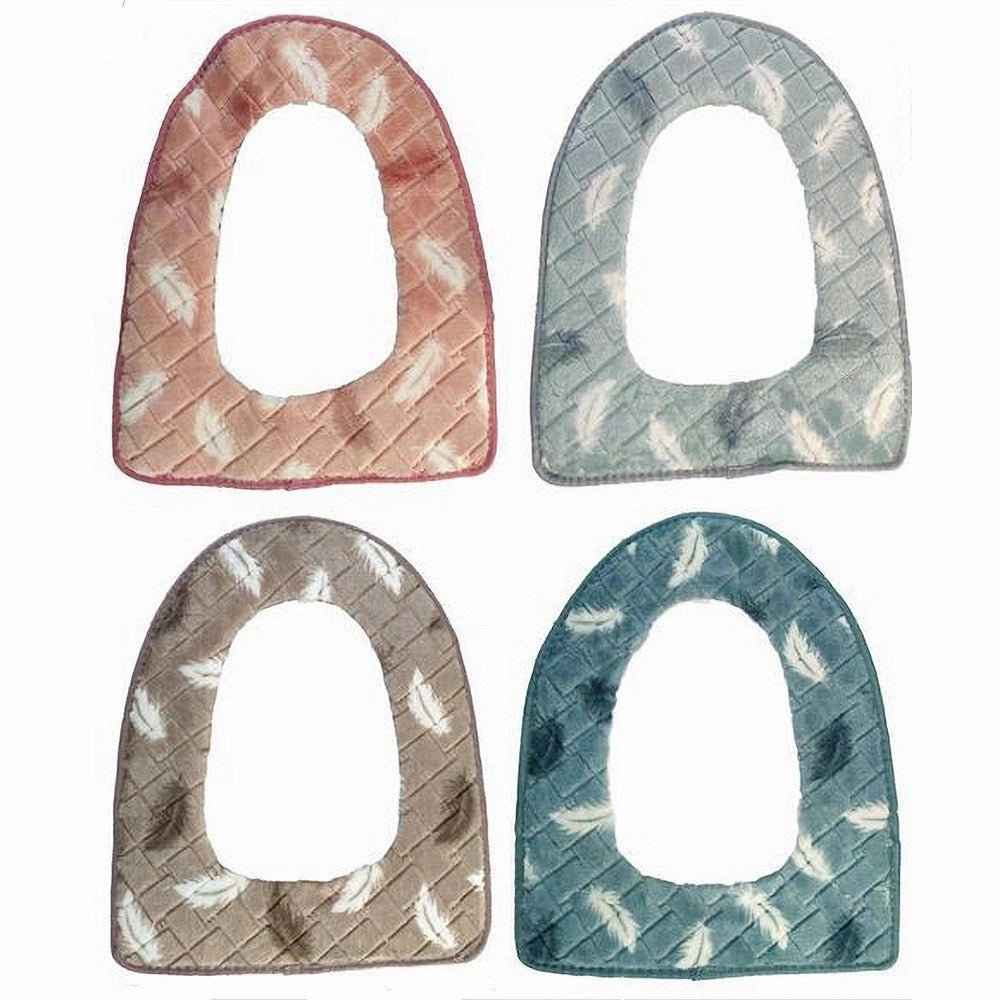 Trade Shop - Cuscino Coprisedile Water Seduta Copertura Morbida Per Wc Piume Colorate 87205 -        3,5