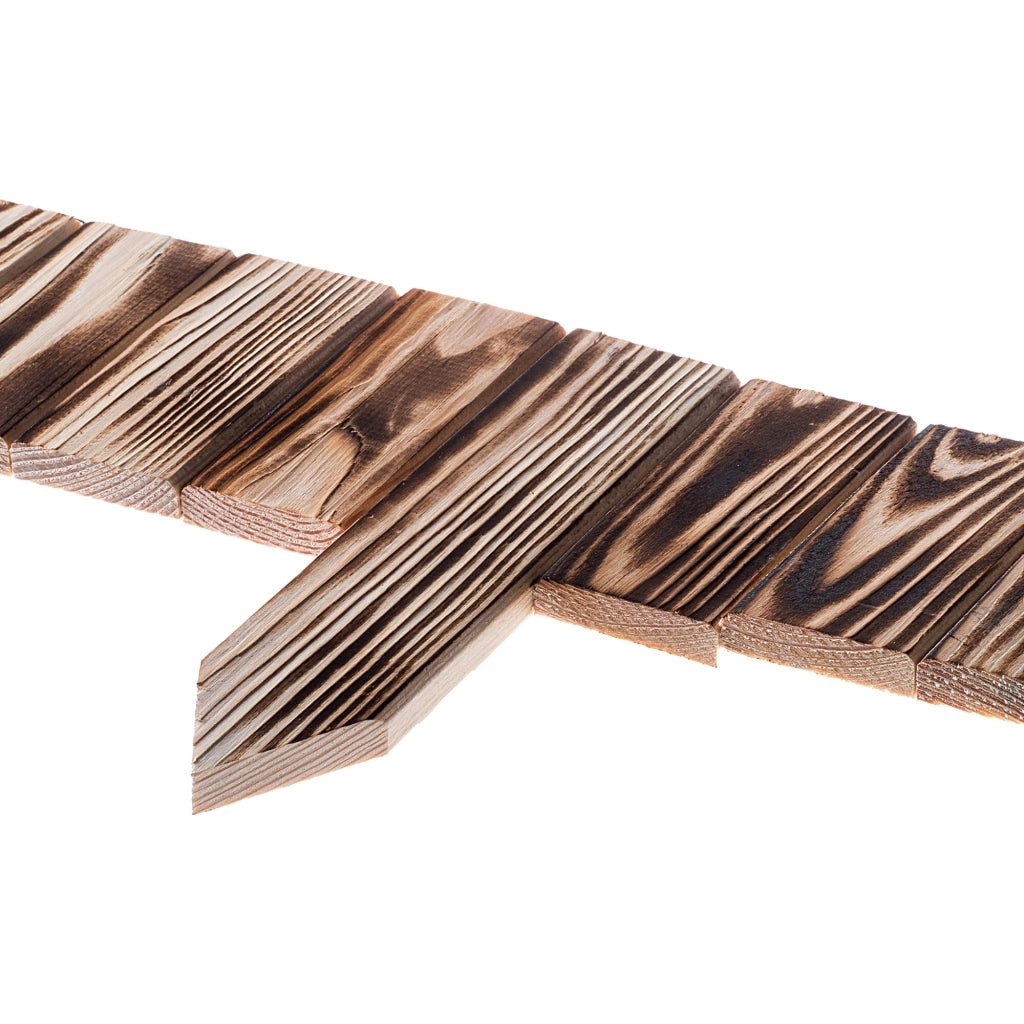 Recinzione da giardino in legno KADAX Palisade, finitura marrone martellata, 10x114 cm