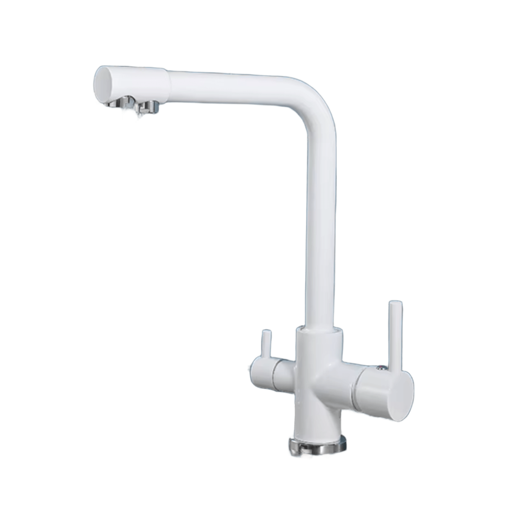FELIX| Rubinetto per acqua potabile premium a 3 vie bianco opaco | miscelatore da cucina ad osmosi in acciaio inossidabile|Filtro 3 connessioni gastro