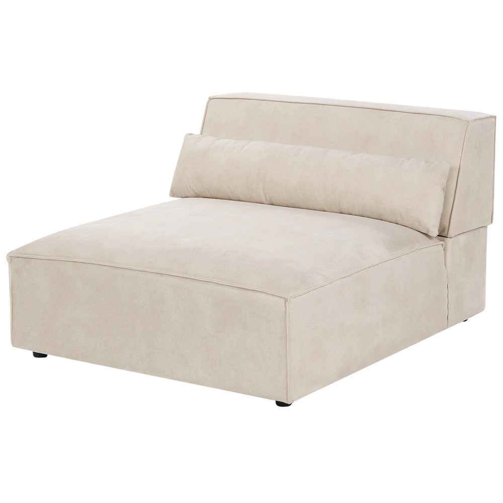 Divano angolare modulare a 3 posti a sinistra Divano componibile in velluto beige con gambe nere Soggiorno moderno