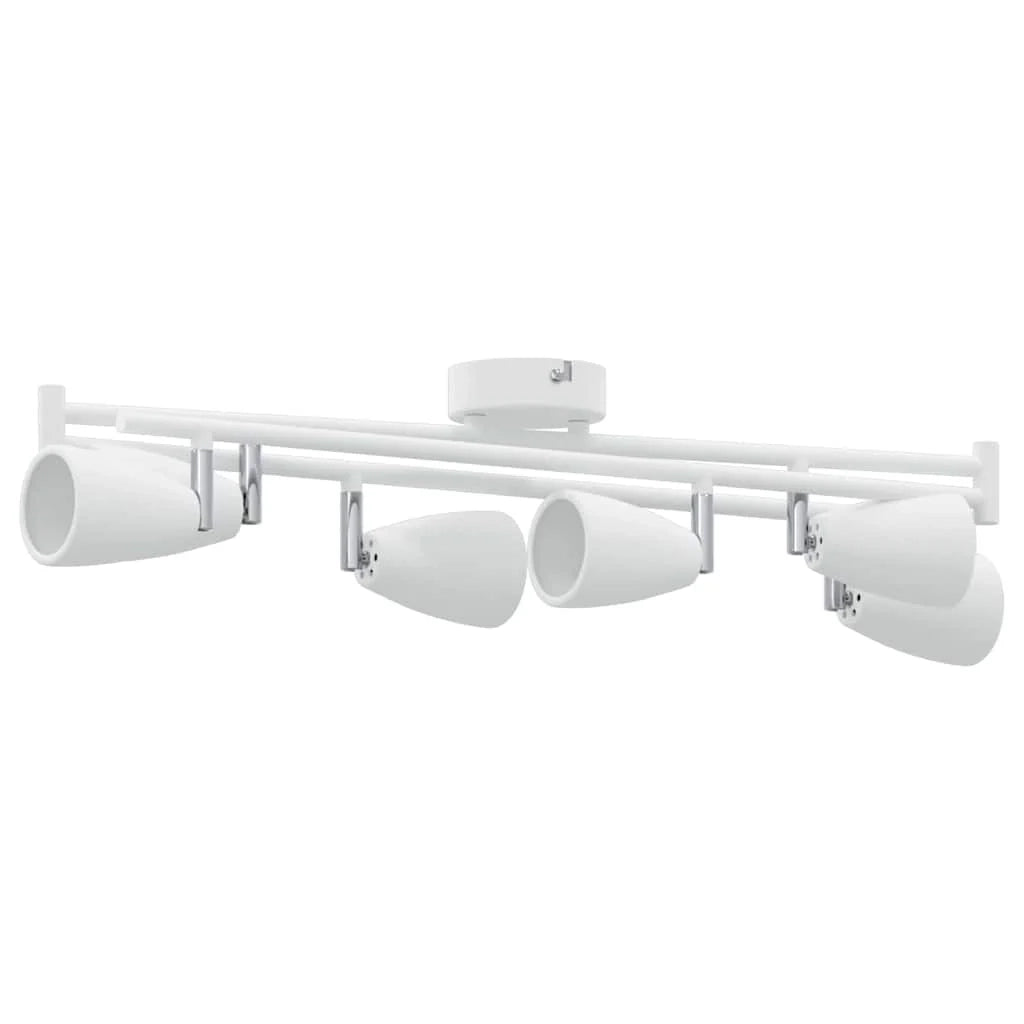 Faretto da soffitto moderno orientabile 25,5 x 8 x 16 cm illuminazione minimalista concentrata in metallo bianco 02_0058322