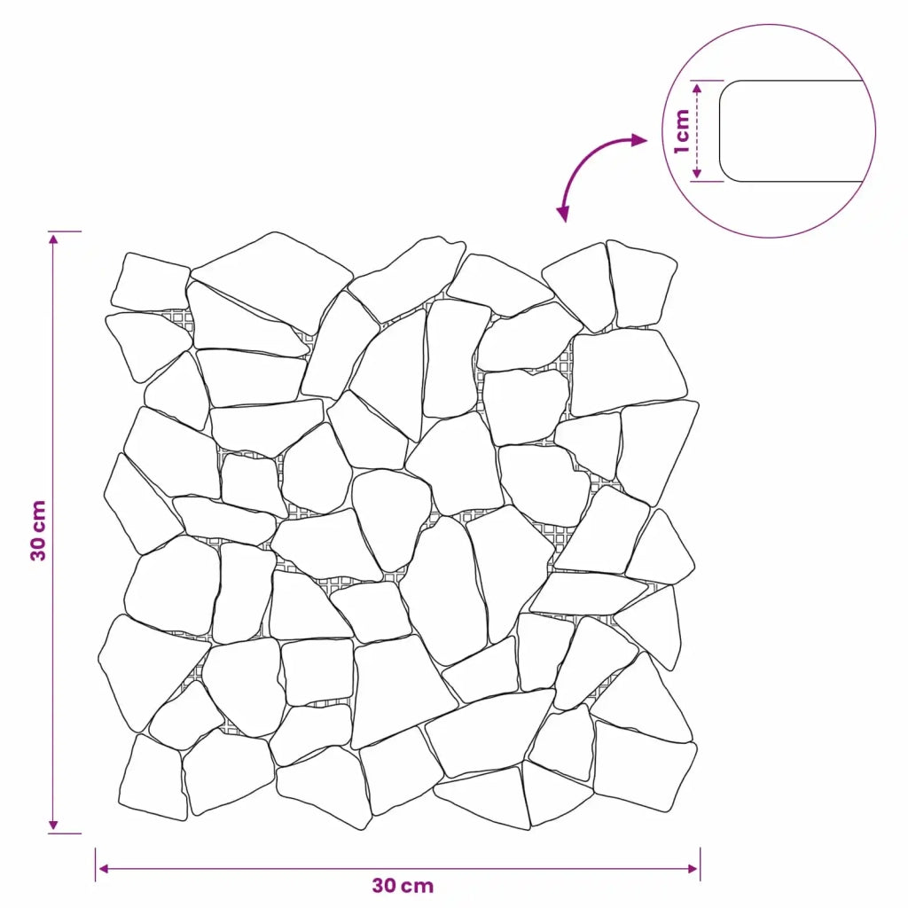 Piastrelle Mosaico Rosso 30 x 30 cm Marmo 42033529