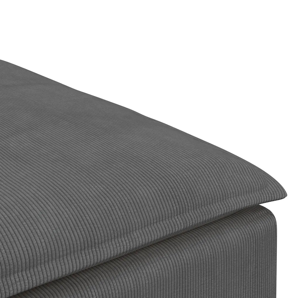 Divano da Giardino-Modulo Poggiapiedi Divano Modulare Grigio Scuro 100x100x48 cm 179748
