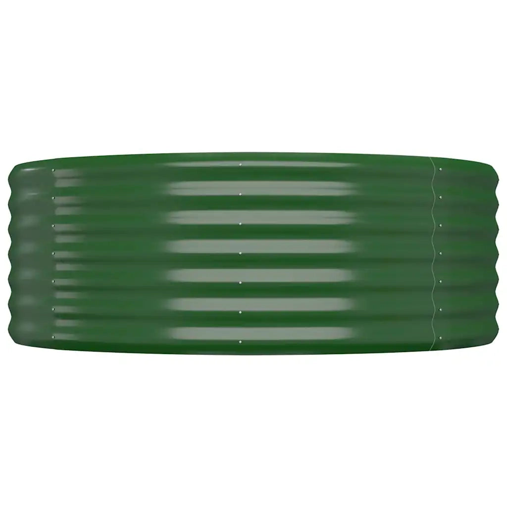 Fioriere | Cassetta per fiori | Letto Giardino Acciaio Zincato 100x100x36 cm Verde
