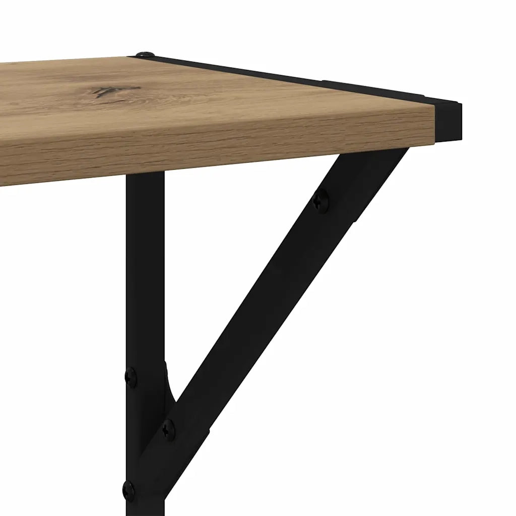 Scaffali da parete 2 pcs Rovere artigianale 80 x 25 x 25,5 cm 882860