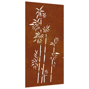Decorazione Muro da Giardino 105x55 cm Bamb¨´ in Acciaio Corten CFW7147666