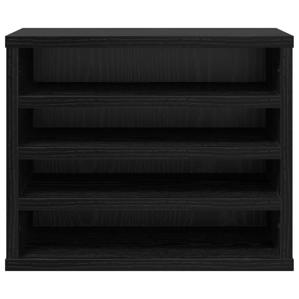 Organizzatore da Scrivania Rovere Nero 36x26x29.5 cm Legno Ingegnerizzato