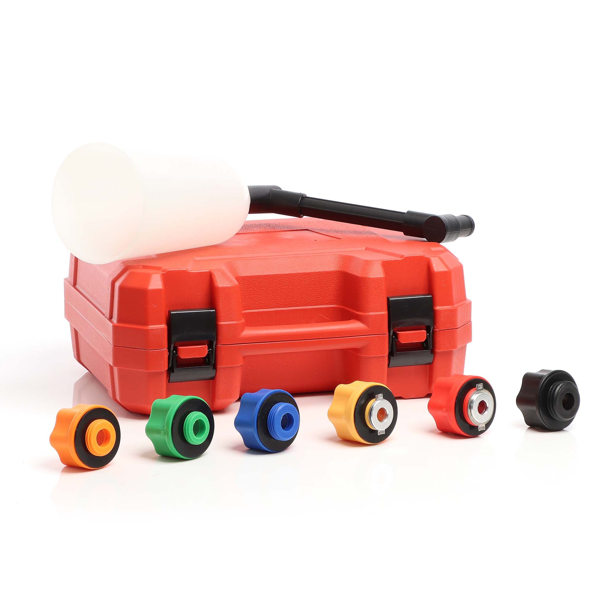 Set di imbuti per riempimento olio motore 8 pezzi Con prolunga e 6 adattatori Auto