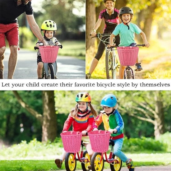 Accessori per bicicletta - Mandrino per bambini - Cinghie in pelle - Manubrio in legno di noce - Accessori per bicicletta