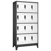 Armadietto da ufficio moderno 90 x 45 x 180 cm vano portaoggetti sicuro in acciaio antracite 02_0047027
