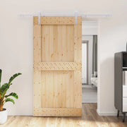 Porta scorrevole Naturale e Bianco 100 x 210 cm 3444962