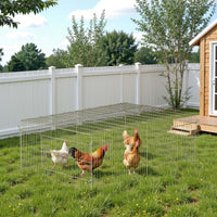 Recinto per piccoli animali 216 x 116 x 65 cm con telo parasole recinzione per conigli e lepri