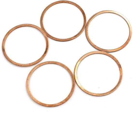 Set di 5 afdichtringhi in rame - 40 mm di diametro interno - Duraturo e versatile - Ideale per fitting - Perfetto per ogni lavoro