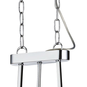 Lampadario Contemporaneo Victoria Acciaio Cromo Vetro 5 Luci E27